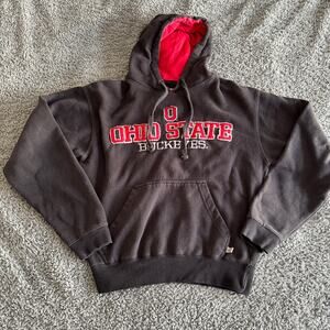 Vintage Ohio State Buckeyes Varsity Apparel NCAA Black Embroidered Hoodie Men S